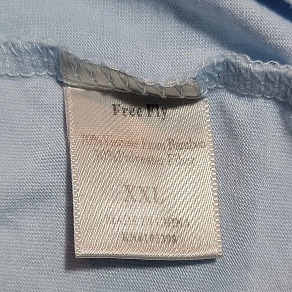 Free Fly Shirt Mens XXL Light Blue Bamboo Lightweight Long Sleeve Crew Neck - Picture 10 of 10